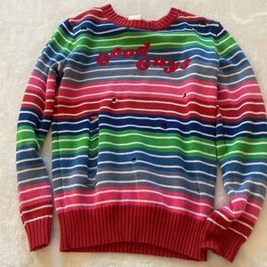 Spirit Kids CHUCKY Good Guys Striped Sweater - Red, Blue, Green, Pink
